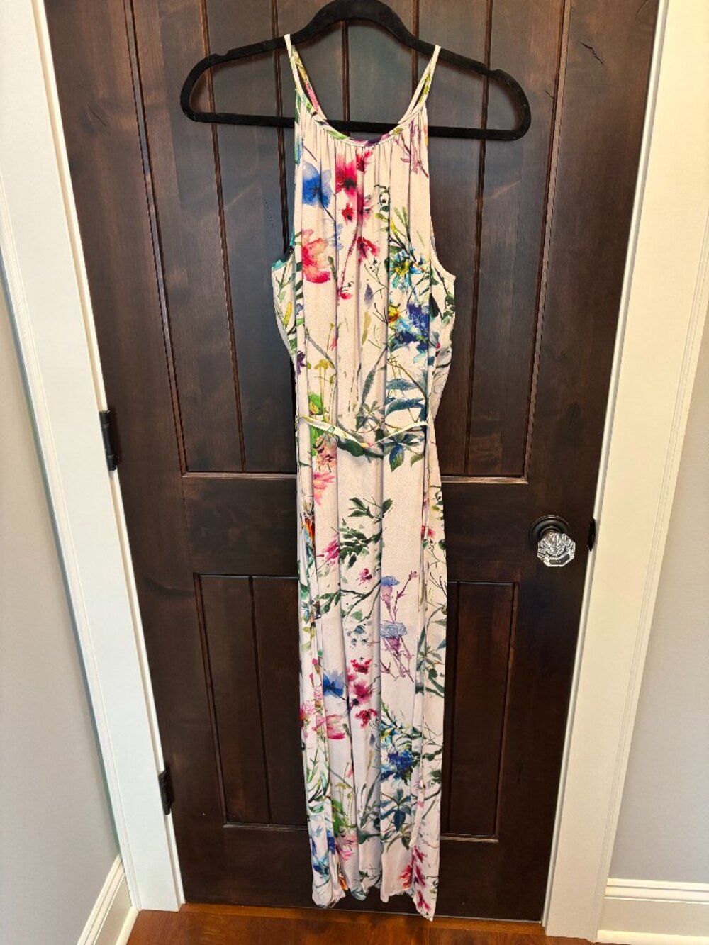 Karen Kane Floral Watercolor Maxi Dress, Size XS